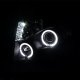 Chevy Avalanche 2007-2013 Black Halo Projector Headlights LED Eyebrow