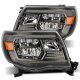 Toyota Tacoma 2005-2011 Glossy Black Smoked LED Headlights DRL Signal Activation