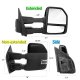 Ford F350 Super Duty 2017-2022 Glossy Black Power Folding Towing Mirrors Heated LED Signal