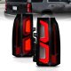 Chevy Tahoe 2015-2020 Black Smoked LED Tail Lights Tron Style