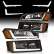 Chevy Avalanche Body Cladding 2002-2006 Black Headlights LED DRL