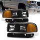 GMC Yukon 2000-2006 Black Headlights Bumper Lights