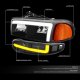 GMC Yukon XL Denali 2001-2006 Black LED DRL Headlights Switchback Signals