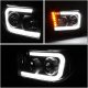 Toyota Tundra 2007-2013 Black Smoked Projector Headlights LED DRL Signals