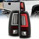 Chevy Silverado 3500 2001-2003 Black LED Tail Lights White Tube