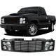 Chevy 2500 Pickup 1994-2000 Black Billet Grille and Headlight Conversion Kit