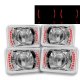 Chevy Camaro 1982-1992 Red LED Sealed Beam Projector Headlight Conversion Low and High Beams