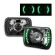 Ford F250 1999-2004 Green LED Black Chrome Sealed Beam Projector Headlight Conversion