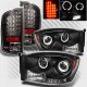 Dodge Ram 2500 2007-2009 Black Projector Headlights and LED Tail Lights