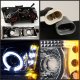 Chevy Silverado 2500 2003-2004 Clear Halo Projector Headlights Set and Fog Lights
