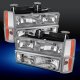 Chevy Suburban 1988-1993 Clear Euro Headlights and Bumper Lights