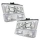 Chevy Silverado 2500 2003-2004 Clear Headlights and Bumper Lights