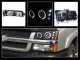 Chevy Silverado 2500HD 2003-2006 Black Projector Headlights and Bumper Lights
