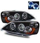 2002 Honda Civic Black Projector Headlights with Halo