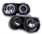 Acura Integra 1998-2001 Black Dual Halo Projector Headlights