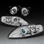 Lexus SC300 1992-1999 Clear High Beam and CCFL Halo Projector Headlights Set