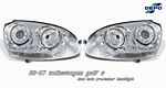 2008 VW Rabbit Depo Clear Dual Halo Projector Headlights