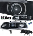 Honda Prelude 1992-1996 Depo JDM Black Projector Headlights