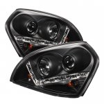 2006 Hyundai Tucson Black Projector Headlights with LED Daytime Running Lights