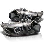 2009 Honda Civic Coupe JDM Black Dual Halo Projector Headlights
