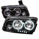 2009 Dodge Charger Black CCFL Halo Projector Headlights 2009 Dodge Charger Black CCFL Halo Projector Headlights