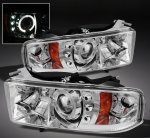 2001 Dodge Ram 2500 Sport Clear Halo Projector Headlights with LED 2001 Dodge Ram 2500 Sport Clear Halo Projector Headlights with LED