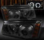 2006 Chevy Silverado 2500HD Smoked CCFL Halo Projector Headlights with LED