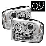 2006 Ford F250 Super Duty Clear Halo Projector Headlights with LED 2006 Ford F250 Super Duty Clear Halo Projector Headlights with LED