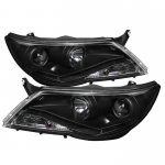 VW Tiguan 2009-2011 Black Projector Headlights with LED VW Tiguan 2009-2011 Black Projector Headlights with LED