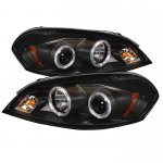 2007 Chevy Monte Carlo Black CCFL Halo Projector Headlights