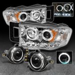 2002 Dodge Ram Clear Halo Projector Headlights and Halo Fog Lights 2002 Dodge Ram Clear Halo Projector Headlights and Halo Fog Lights