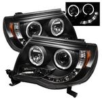 2008 Toyota Tacoma Black Dual Halo Projector Headlights LED DRL