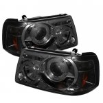 Ford Ranger 2001-2011 Smoked Dual Halo Projector Headlights