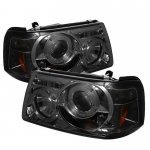 2001 Ford Ranger Smoked Dual Halo Projector Headlights