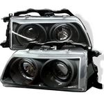 Honda CRX 1988-1989 JDM Black Halo Projector Headlights