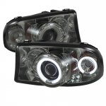 2001 Dodge Durango Smoked CCFL Halo Projector Headlights 2001 Dodge Durango Smoked CCFL Halo Projector Headlights