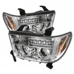2011 Toyota Tundra Clear CCFL Halo Projector Headlights with LED
