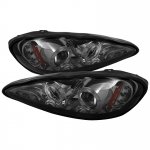 1999 Pontiac Grand AM Smoked Dual Halo Projector Headlights with LED