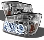 2004 Nissan Titan Clear CCFL Halo Projector Headlights with LED
