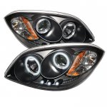 2005 Pontiac Pursuit Black CCFL Halo Projector Headlights with LED