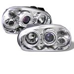 2002 VW Golf Clear Dual Halo Projector Headlights 2002 VW Golf Clear Dual Halo Projector Headlights