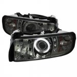 1994 Dodge Ram Smoked CCFL Halo Projector Headlights with LED