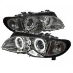BMW E46 Sedan 3 Series 2002-2005 Smoked CCFL Halo Projector Headlights