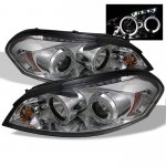 Chevy Monte Carlo 2006-2007 Clear Dual Halo Projector Headlights with LED