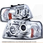 2006 Ford Expedition Clear Dual Halo Projector Headlights with Integrated LED 2006 Ford Expedition Clear Dual Halo Projector Headlights with Integrated LED