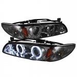 2000 Pontiac Grand Prix Smoked CCFL Halo Projector Headlights