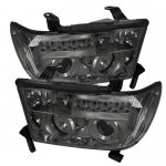 2011 Toyota Tundra Smoked CCFL Halo Projector Headlights
