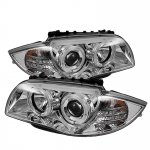 2009 BMW 128i E82 E88 Clear Dual Halo Projector Headlights