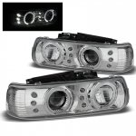 2000 Chevy Tahoe Chrome Halo Projector Headlights LED DRL