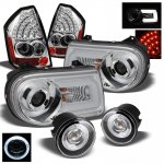 2005 Chrysler 300C Chrome Headlights DRL and LED Tail Lights and Halo Fog Lights